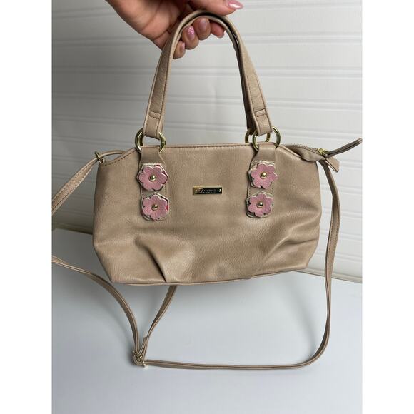Koltov Women's Faux Leather Tan Shoulder Cross Body Purse Chic Preppy Boho Y2K - Picture 1 of 13